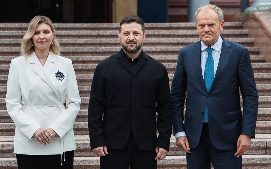 Premiera Donalda Tuska na szczycie Karpackiej Inicjatywy Integracyjnej powitali prezydent Ukrainy Wo
