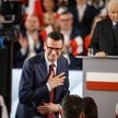 Prezes PiS Jarosław Kaczyński i wiceprezes Mateusz Morawiecki podczas konwencji Prawa i Sprawiedliwo