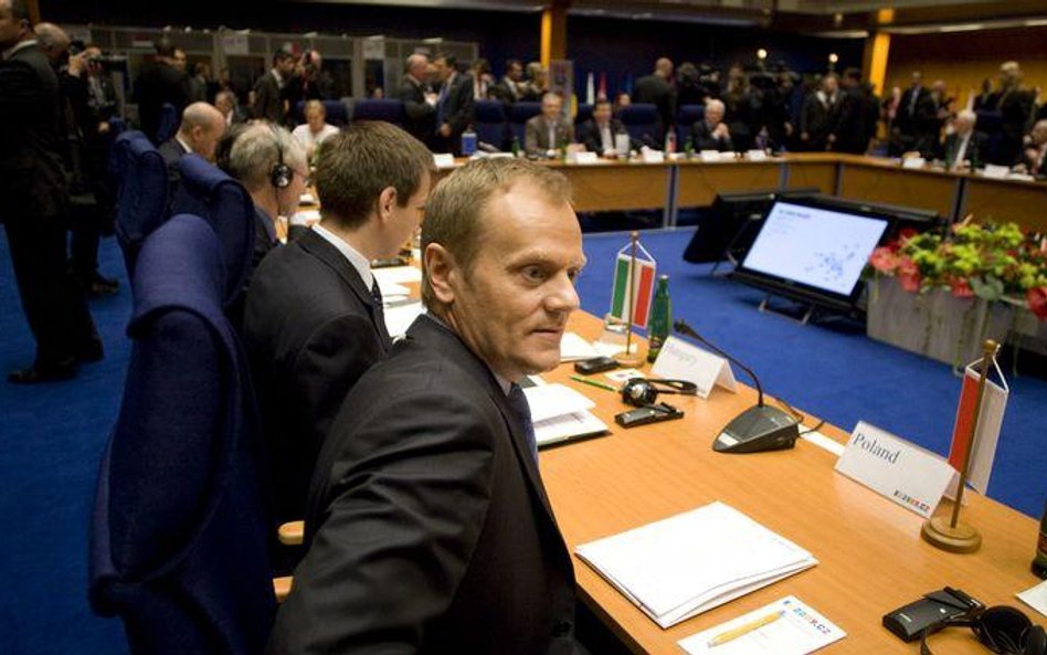 Premier Donald Tusk w czasie praskiego szczytu