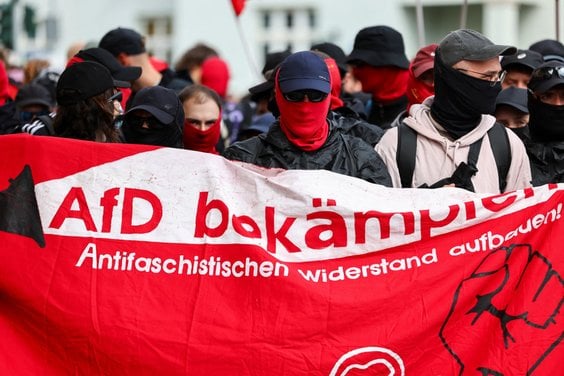 Protest przeciw AfD w Erfurcie