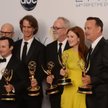 Tom Hanks, Julianne Moore, Gary Goetzman (C) Director Jay Roach (C-L) i Danny Strong