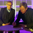 Prezes ZASP Olgierd Łukaszewicz i redaktor naczelny "Rzeczpospolitej" Bogusław Chrabota