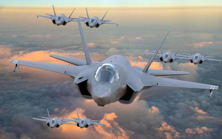 Pilot myśliwca F-35 widzi na przedniej szybie najważniejsze parametry i informacje na temat wroga