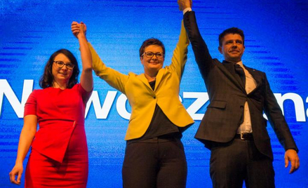 Ryszard Petru przegrał, choć ponowny wybór miał być formalnością. Kamila Gasiuk-Pihowicz (z lewej) m