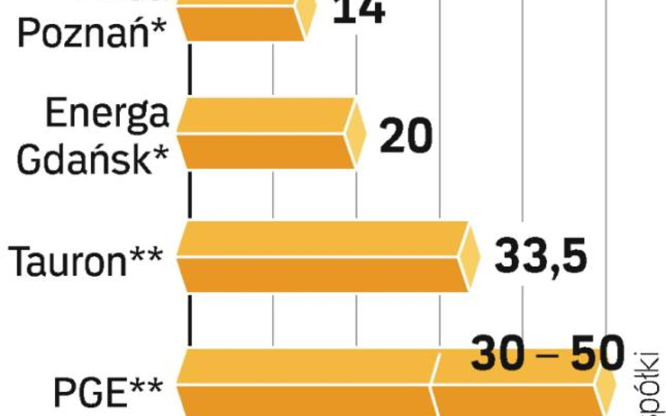 Wydatki w energetyce. Wszystkie spółki planują swoje wydatki na wiele lat. Dlatego nie zamierzają ic