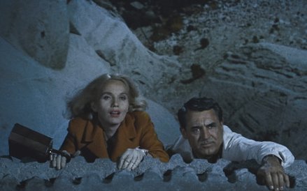 Eva Marie Saint i Cary Grant w filmie "Północ, północny zachód"