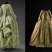 Poloneska (z lewej) z lat 1770-1775 na wystawie w Palais Galliera, z prawej – francuska robe volante