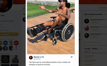 Neymar uczcił pamięć Hawkinga zdjęciem na wózku