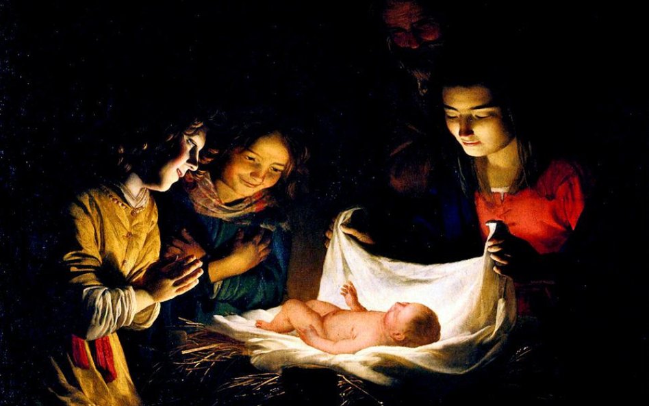 Adoracja Dzieciątka Jezus, Gerrit van Honthorst