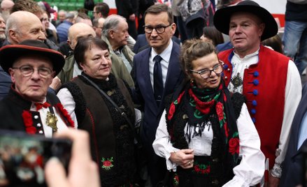 Mateusz Morawiecki w czasie spotkania ze zwolennikami w Bielsku-Białej