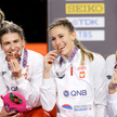 Polki z brązowymi medalami mistrzostw świata. Od lewej: Iga Baumgart-Witan, Kinga Gacka, Natalia Kac