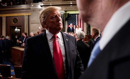 Donald Trump po wygłoszeniu orędzia o stanie państwa, które jest najważniejszym dorocznym wystąpieni