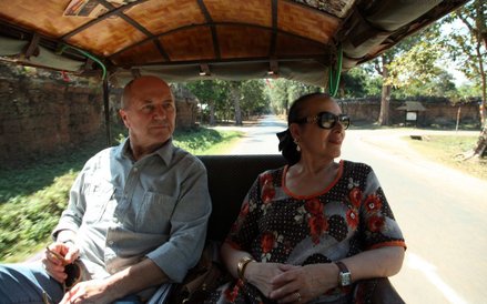 Tuk tukiem w kompleksie Angkoru