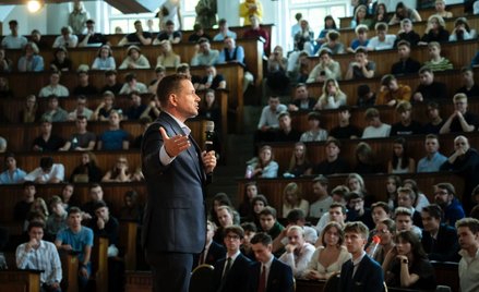 Rafał Trzaskowski w czwartek spotkał się ze studentami SGH