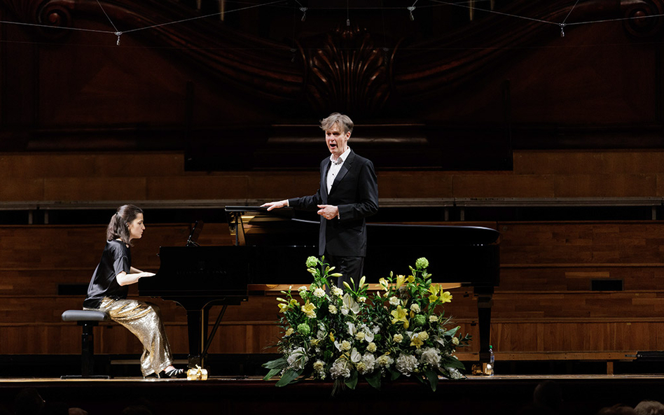 Ian Bostridge z pianistką Saskią Giorgini na Festiwalu Beethovenowskim