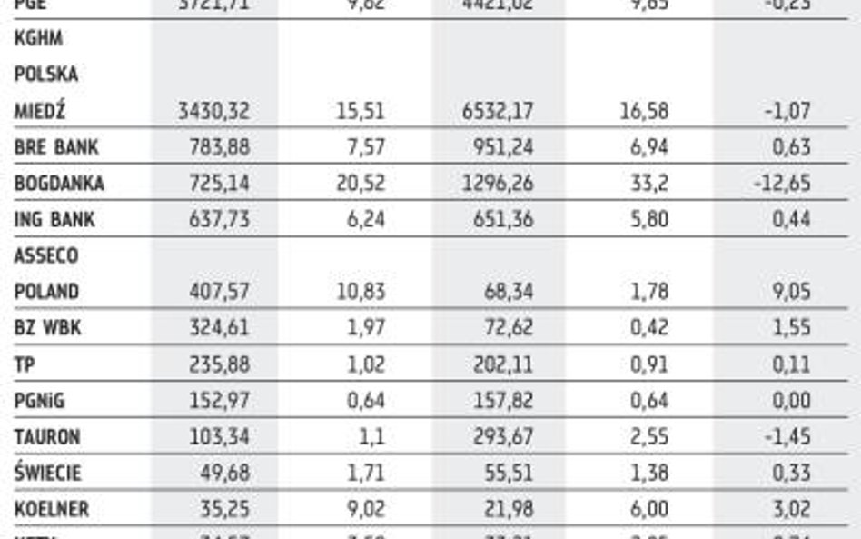 Największe giełdowe spółki to duża część portfeli funduszy emerytalnych
