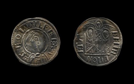 Moneta wybita przez Alfreda Wielkiego, króla Wesseksu (871-99)