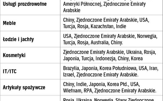 Wybrane programy wsparcia i rynki perspektywiczne