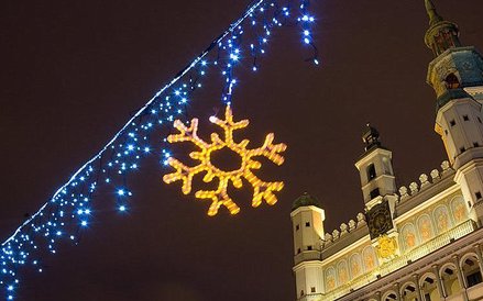 A to element dekoracji świątecznej z Poznania