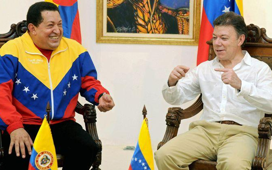 Hugo Chavez i Juan Manuel Santos