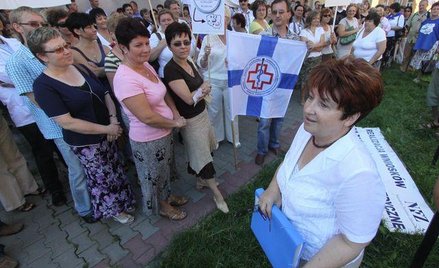 Protest pod lubelskim NFZ