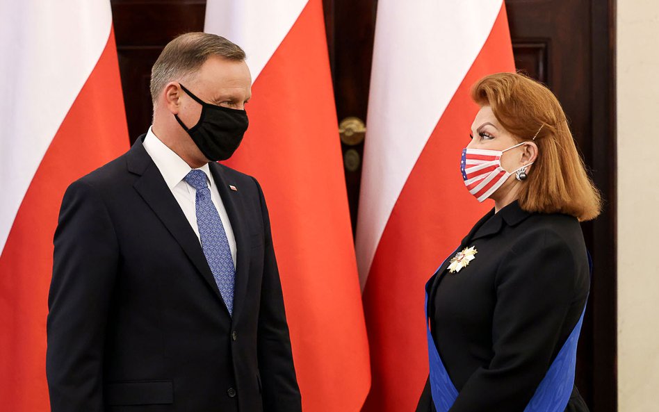 Prezydent Duda odznaczył Georgette Mosbacher