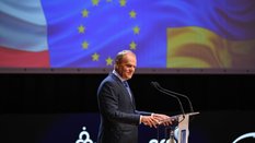 Premier Donald Tusk podczas konferencji „Road to URC – Security and Defence Dimension”