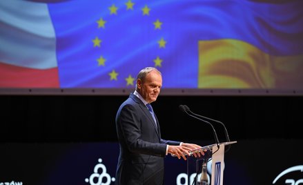 Premier Donald Tusk podczas konferencji „Road to URC – Security and Defence Dimension”