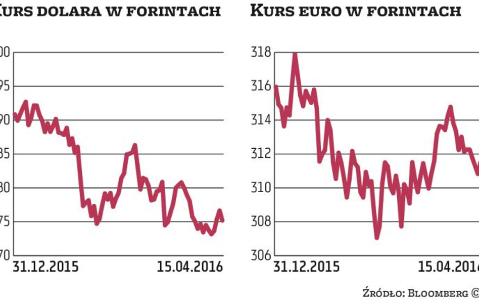 Węgry: Forint niepokojąco silny