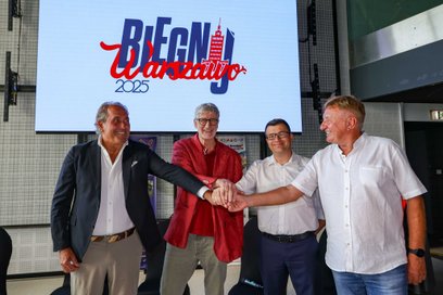 Running Europe Tour to efekt współpracy trzech pasjonatów biegania. Na zdjęciu (od lewej): Nando Sor