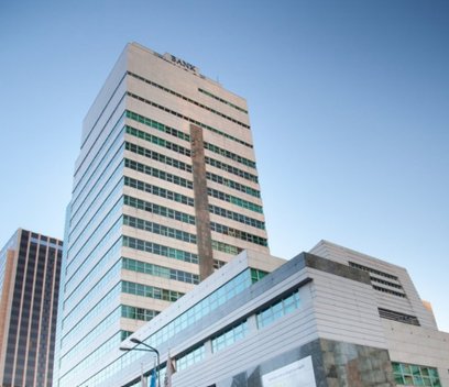 Budynek o wysokości 85 metrów został oddany do użytku w 1993 roku według projektu chorwackiego archi