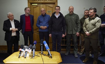 Spotkanie premierów Polski, Czech i Słowenii z prezydentem Wołodymyrem Zełenskim w Kijowie