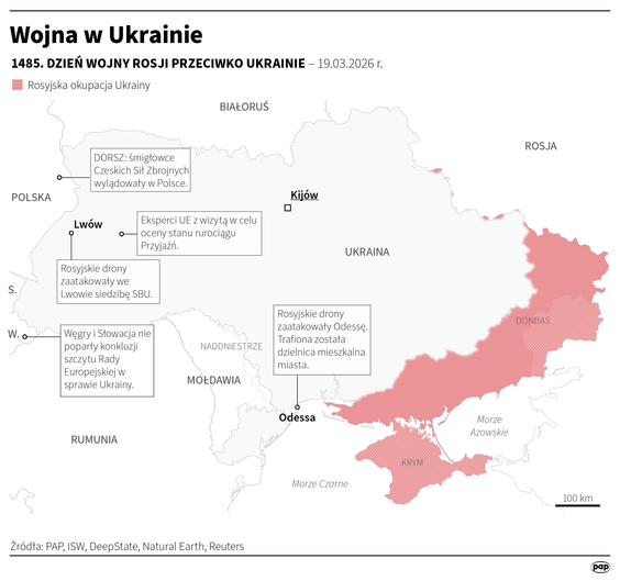 Tak wyglądała sytuacja na froncie w 1485 dniu wojny