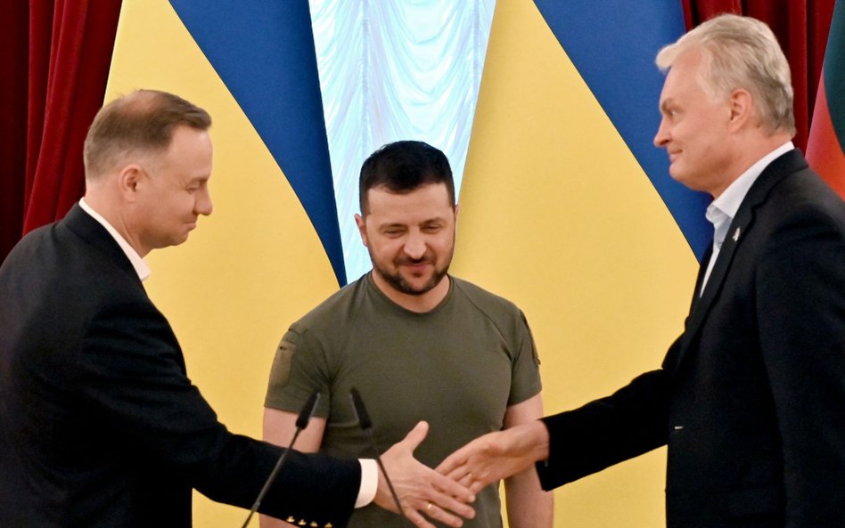 Andrzej Duda, Wołodymyr Zełenski i Gitanas Nauseda