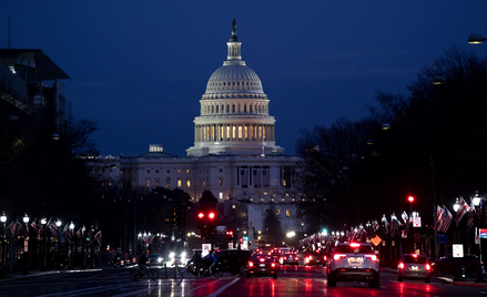 Najważniejszy teraz gmach w świecie polityki. Kapitol, siedziba amerykańskiego Kongresu w Waszyngton