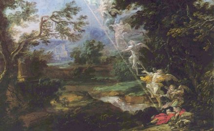 Pejzaż ze snem Jakuba Michaela Leopold Wilmanna, jeden z obrazów, który został wywieziony w czasie w