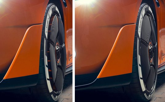 System wentylowanych felg - z lewej w pozycji otwartej, z prawej zamknięte