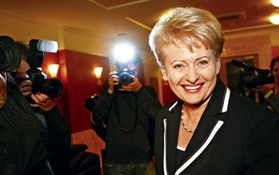 Wczoraj wieczorem Dalia Grybauskait? świętowała zwycięstwo w swoim sztabie wyborczym