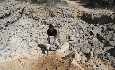 Efekty izraelskiego nalotu na Strefę Gazy