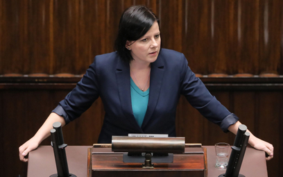 Kaja Godek na sali obrad Sejmu, fot. z października 2021 r.