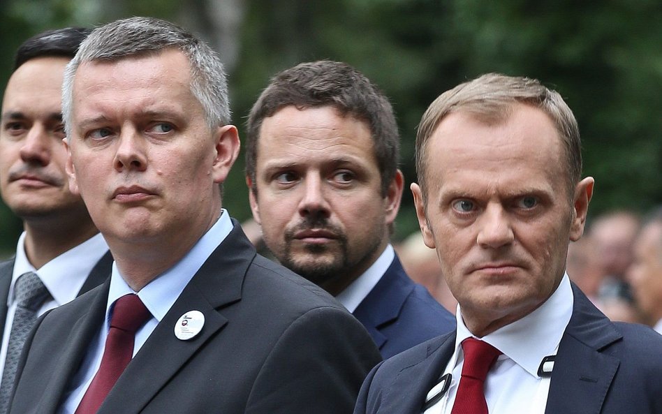 Tomasz Siemoniak, Rafał Trzaskowski i Donald Tusk (zdjęcie z 2014 roku)