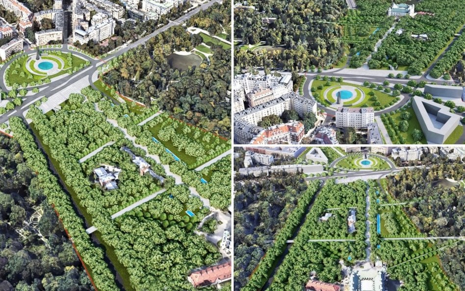 Wizualizacja koncepcji architektonicznej przykrycia Trasy Łazienkowskiej