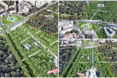 Wizualizacja koncepcji architektonicznej przykrycia Trasy Łazienkowskiej