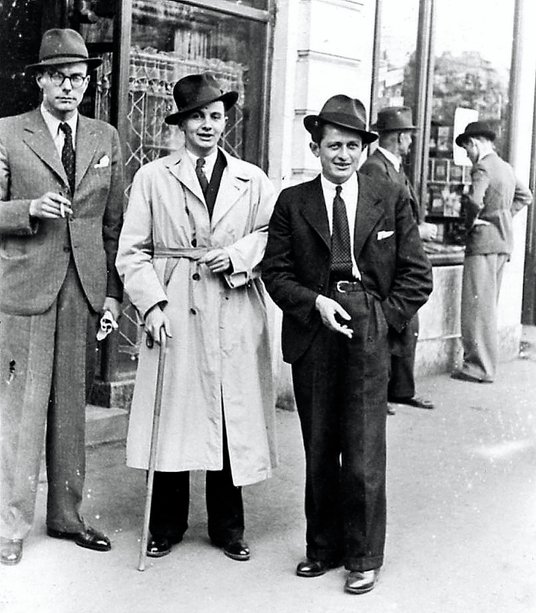 Kazimierz Badeni (pierwszy z lewej). Kraków, lata 30. XX wieku