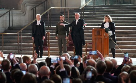 Wołodymyr Zełenski w Pałacu Westminsterskim
