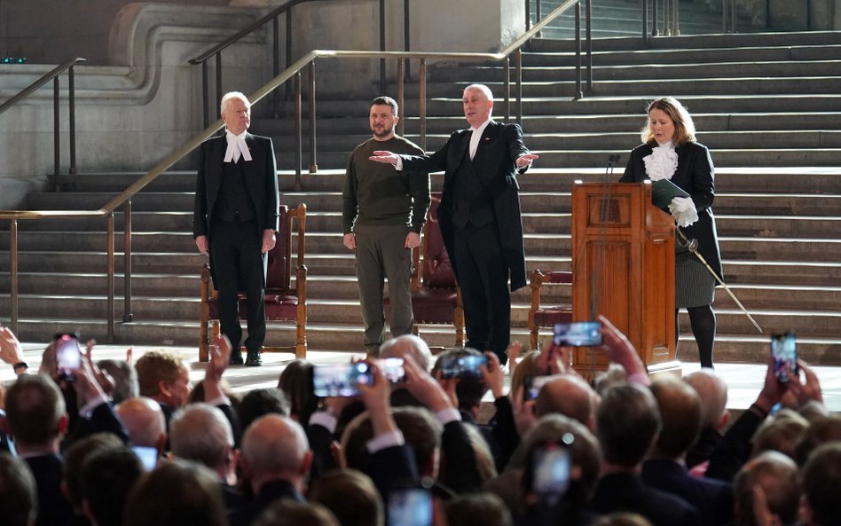 Wołodymyr Zełenski w Pałacu Westminsterskim