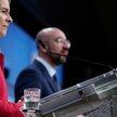 Przewodnicząca Komisji Europejskiej.Ursula von der Leyen (L) i przewodniczący Rady Europejskiej Char