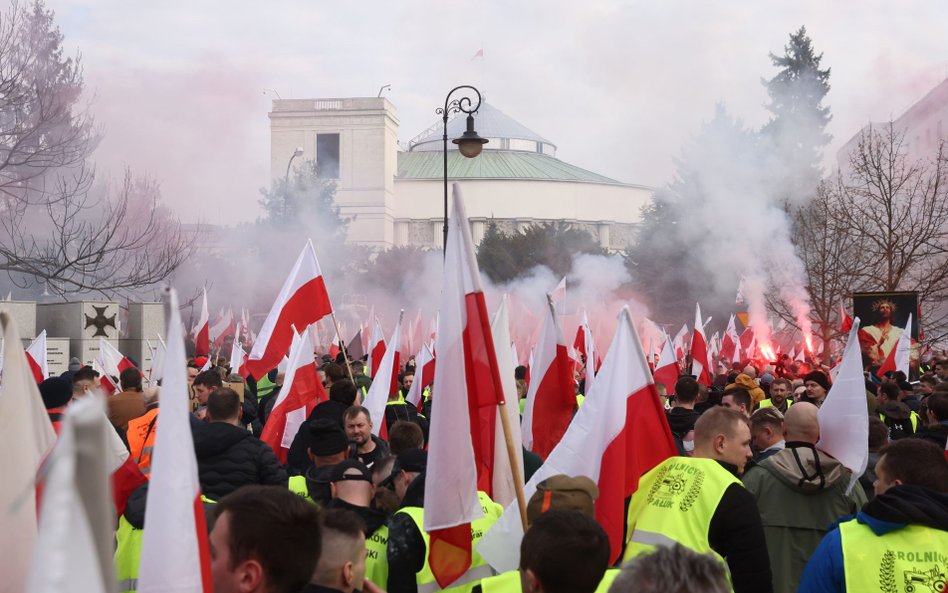 Protest rolników w Warszawie