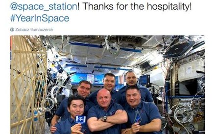 „Nie ma lepszego miejsca żeby celebrować 15 lat stacji kosmicznej” - Scott Kelly