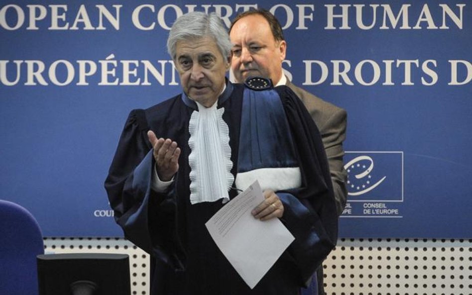 Wiceprezes Europejskiego Trybunału Praw Człowieka Josep Casadevall tuż po ogłoszeniu niekorzystnego 